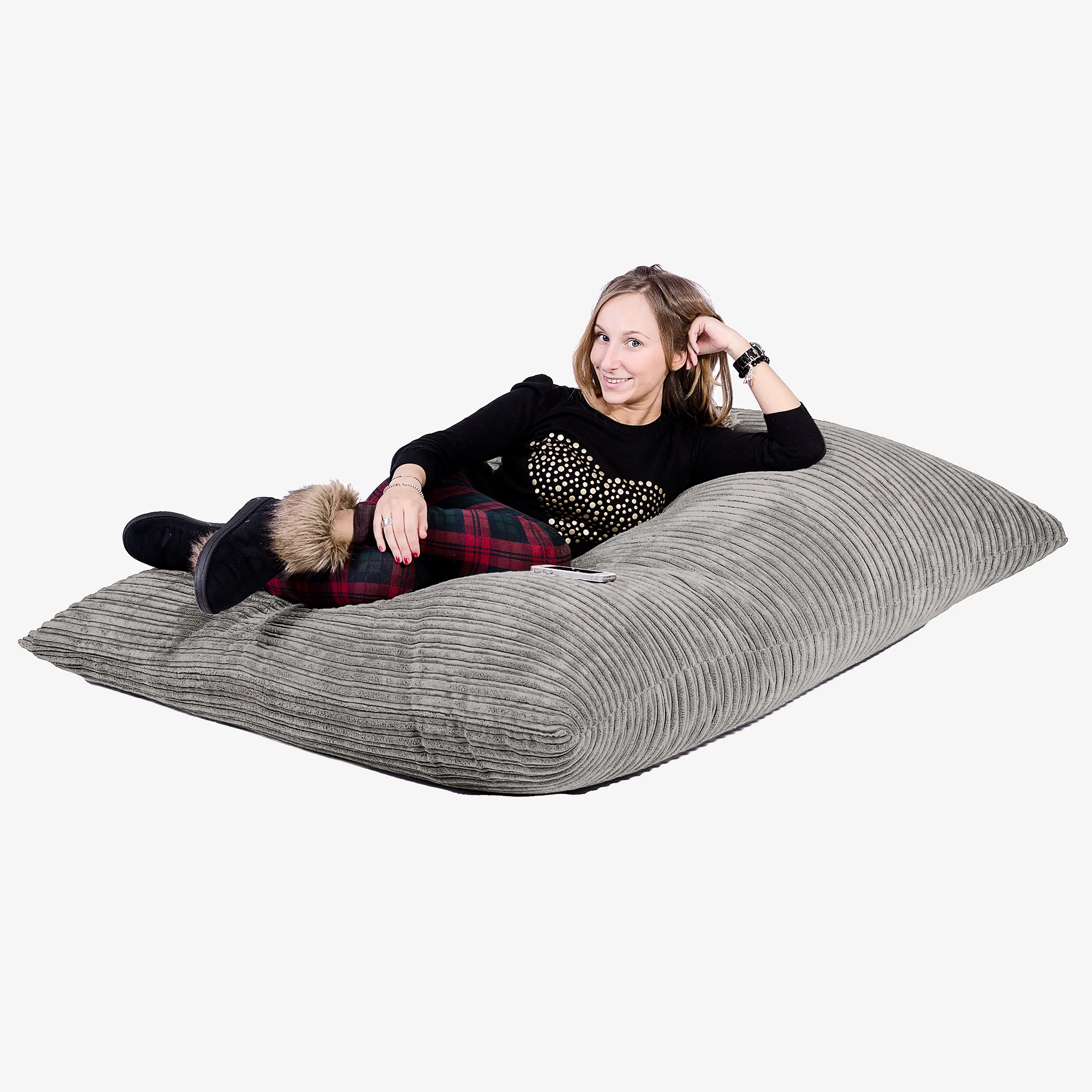 Sitzsack XXL - Cord Graphitgrau - Image 3