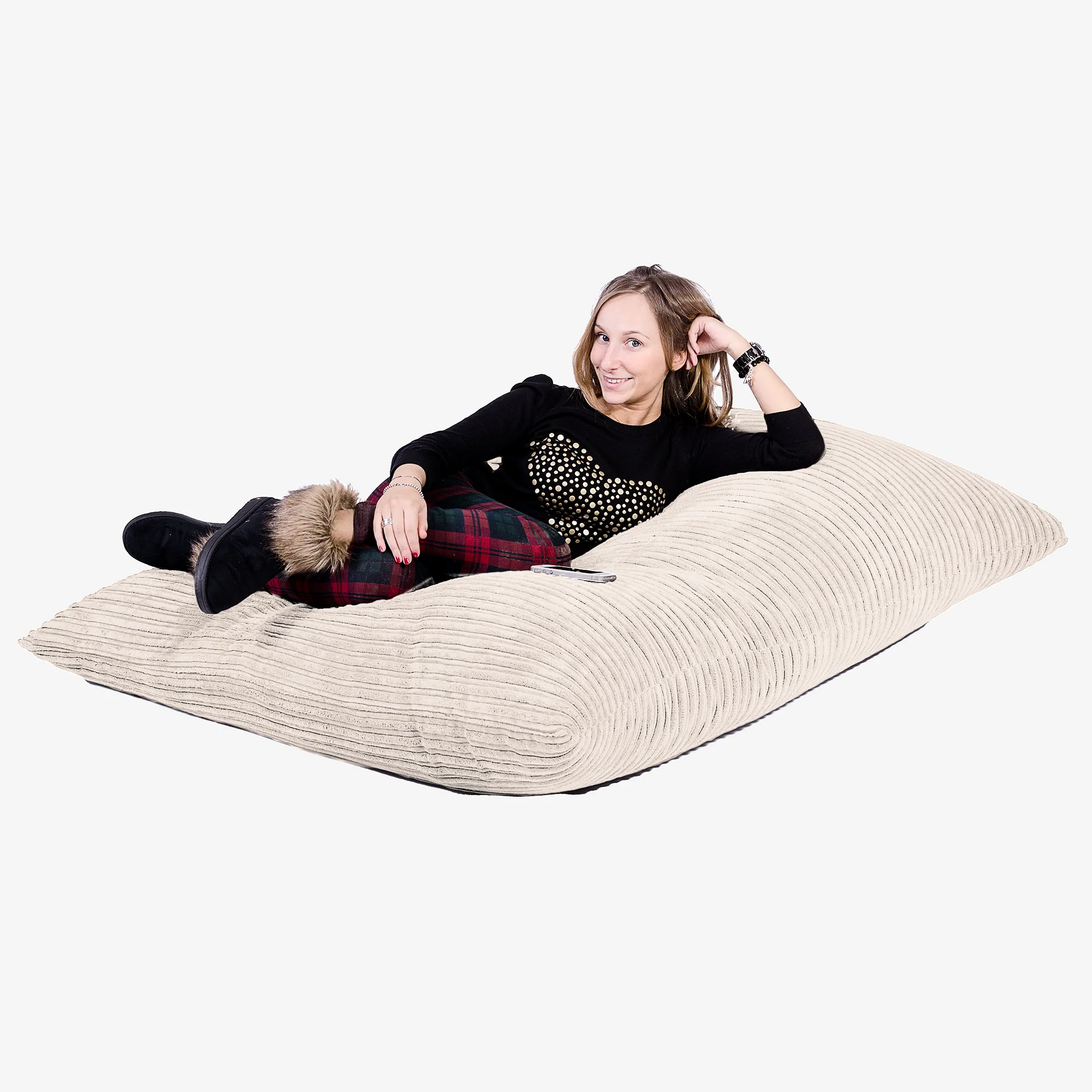 Sitzsack XXL - Cord Elfenbein - Image 3