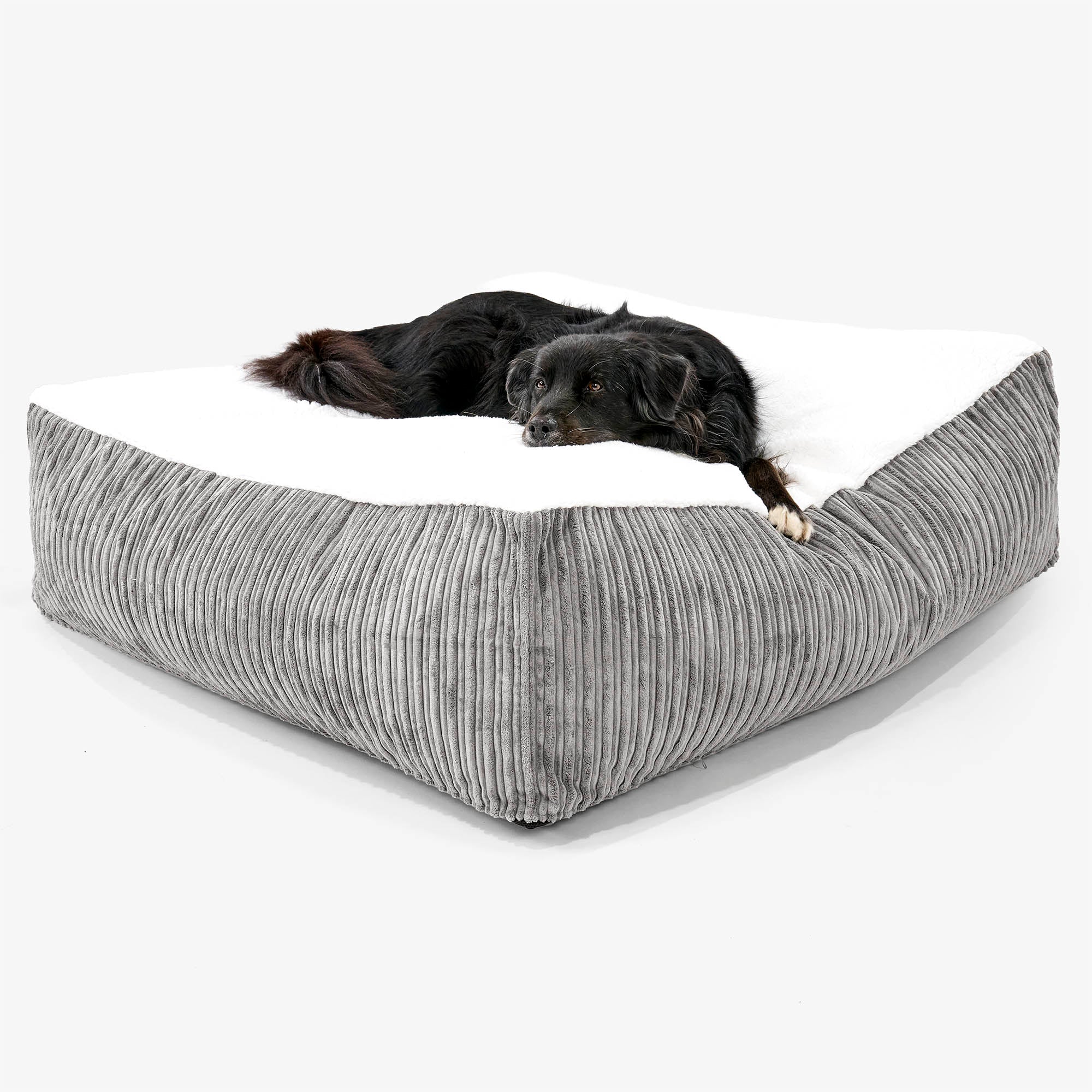 XXL Die Mega Matratze Hundebett - Sherpa & Cord Graphitgrau - Image 2