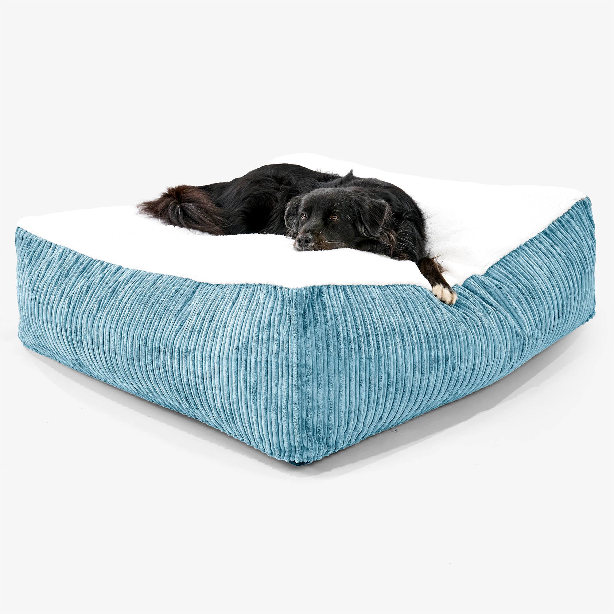 XXL Die Mega Matratze Hundebett - Sherpa & Cord Türkis - Image 2
