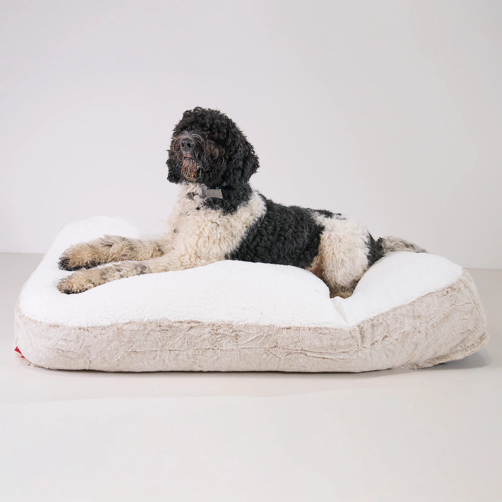 XXL Slouchy Hundebett - Kaninchen Kunstfell Goldbraun - Image 4