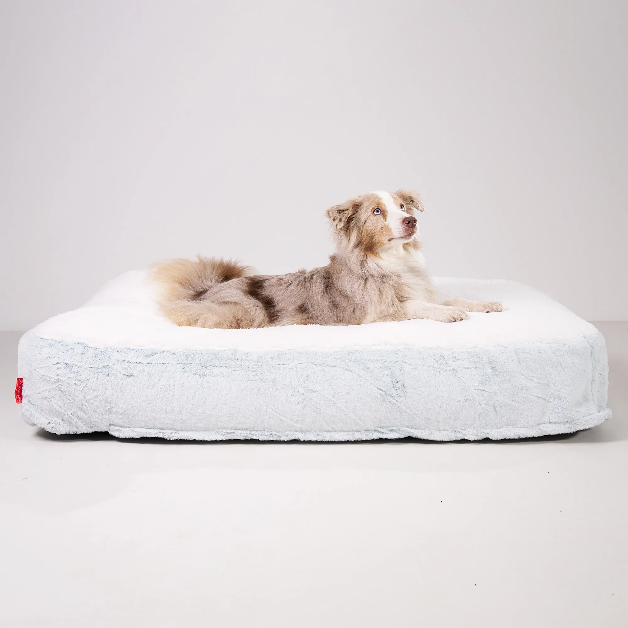 XXL Slouchy Hundebett - Kaninchen Kunstfell Pastellblau - Image 4
