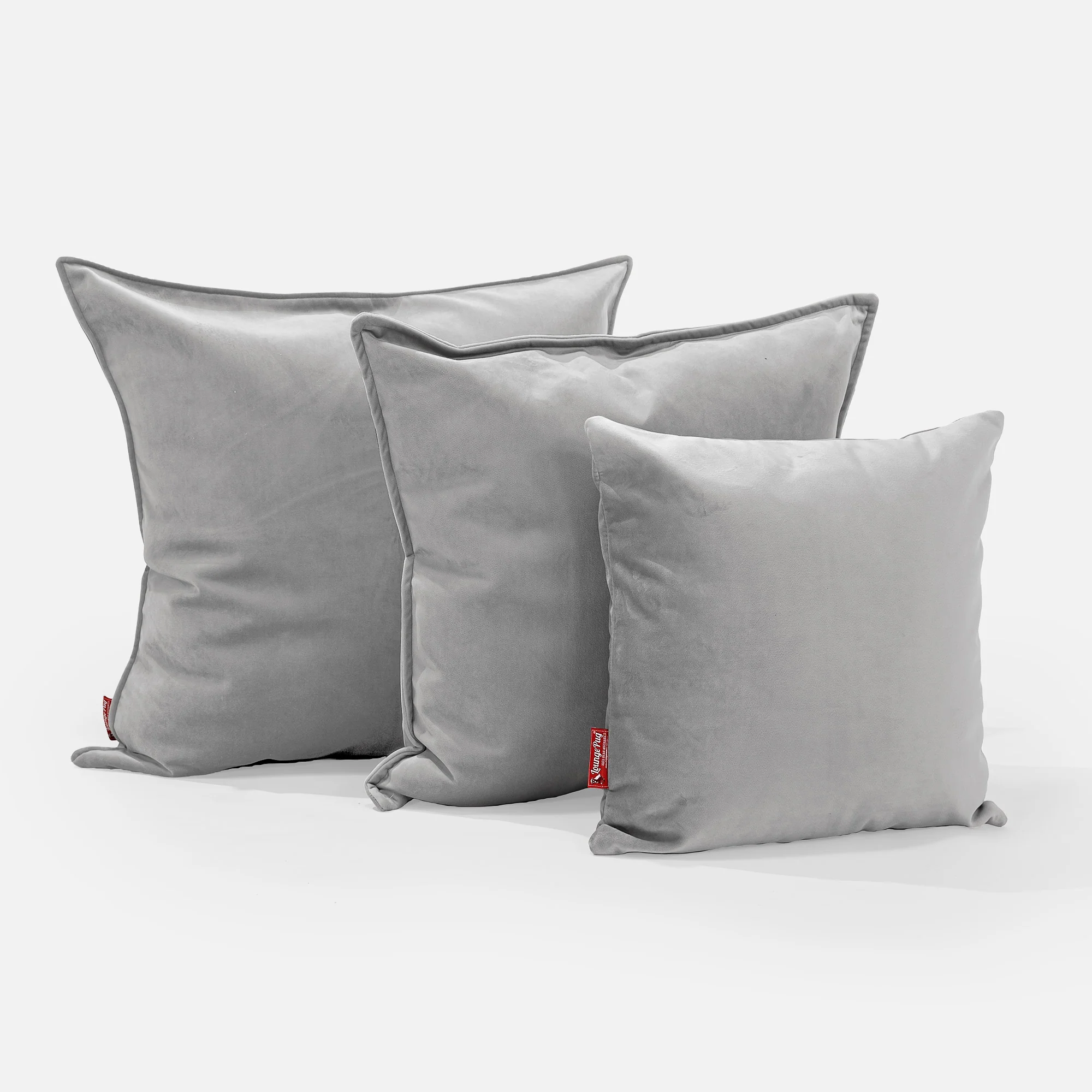 Dekokissen / Sofa Kissenbezug 47 x 47cm - Samt Silber - Image 2